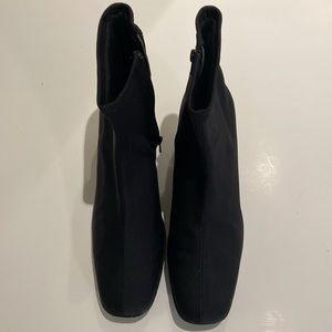 Black facbric booties